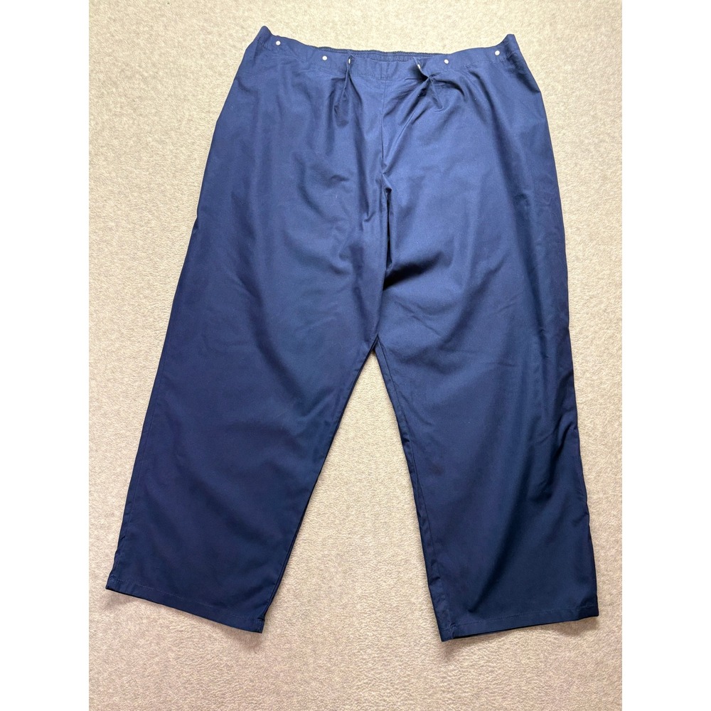 Fashion Seal Healthcare Navy Blue Scrub Pants OSFM Pleated Snap Waist Medical
